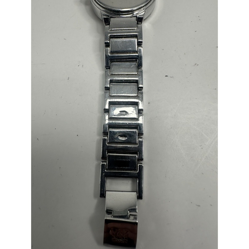 Anne Klein Diamond AK/2491 Ladies Watch New Battery 28MM 7.5" Silver Tone C96 - Picture 8 of 12